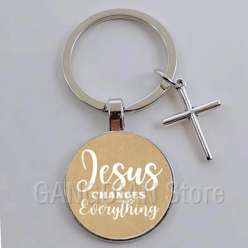 Jesus Faith Hope God Keychain Ornament Gift