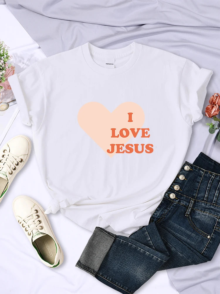 I Love Jesus Give You My Heart Womens T Shirt