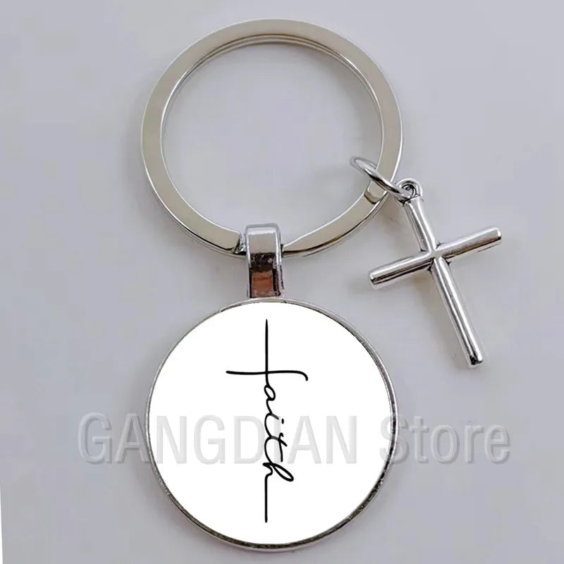 Jesus Faith Hope God Keychain Ornament Gift