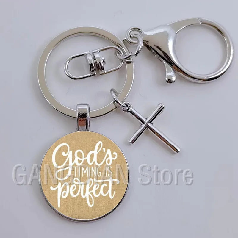 Jesus Faith Hope God Keychain Ornament Gift