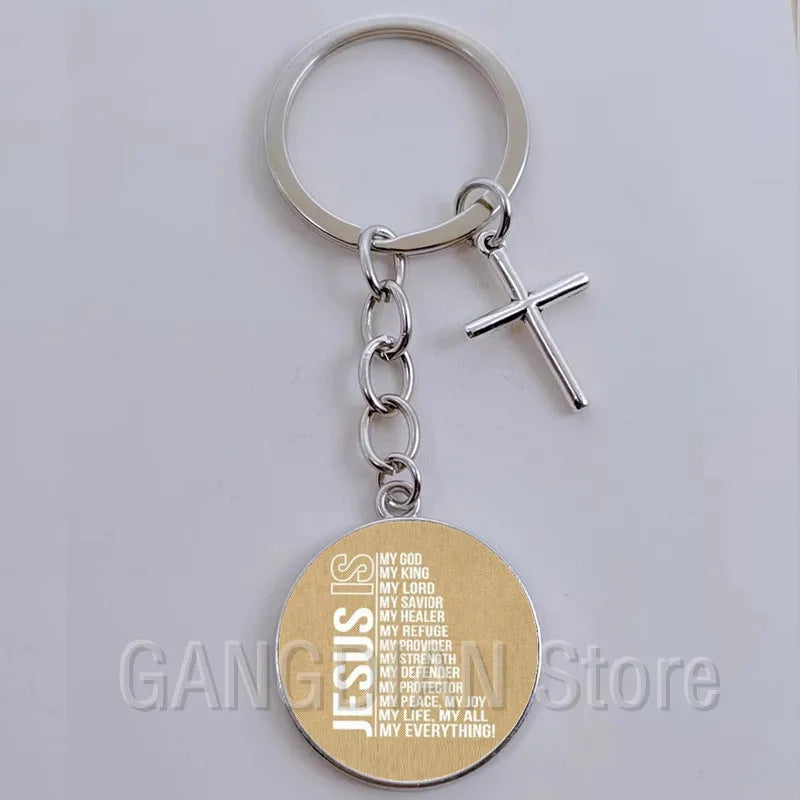 Jesus Faith Hope God Keychain Ornament Gift