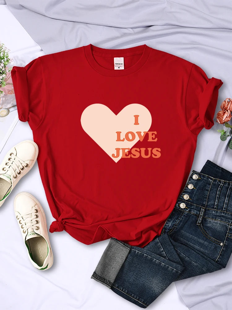 I Love Jesus Give You My Heart Womens T Shirt