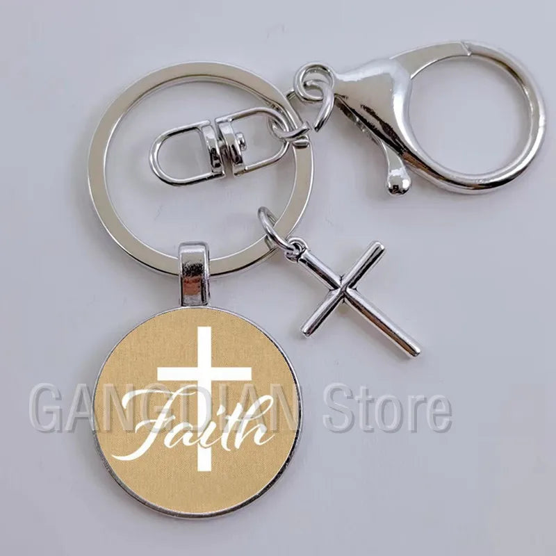 Jesus Faith Hope God Keychain Ornament Gift