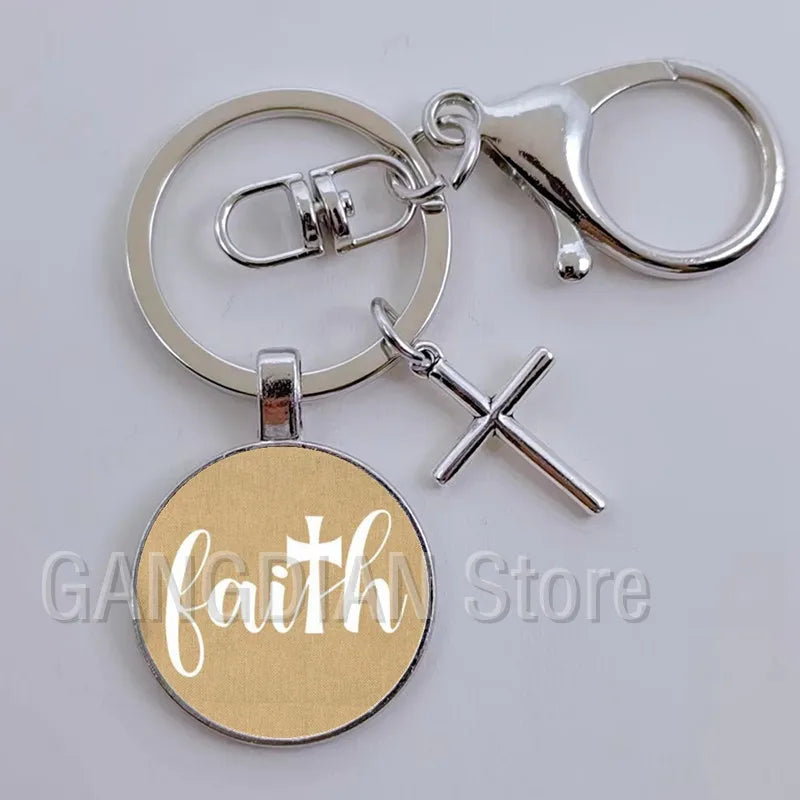 Jesus Faith Hope God Keychain Ornament Gift