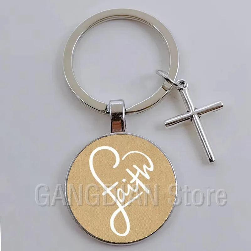 Jesus Faith Hope God Keychain Ornament Gift