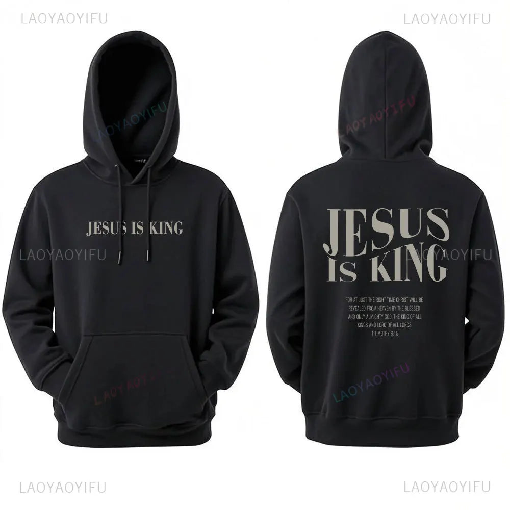Jesus Is King Christian graphic sweatshirts