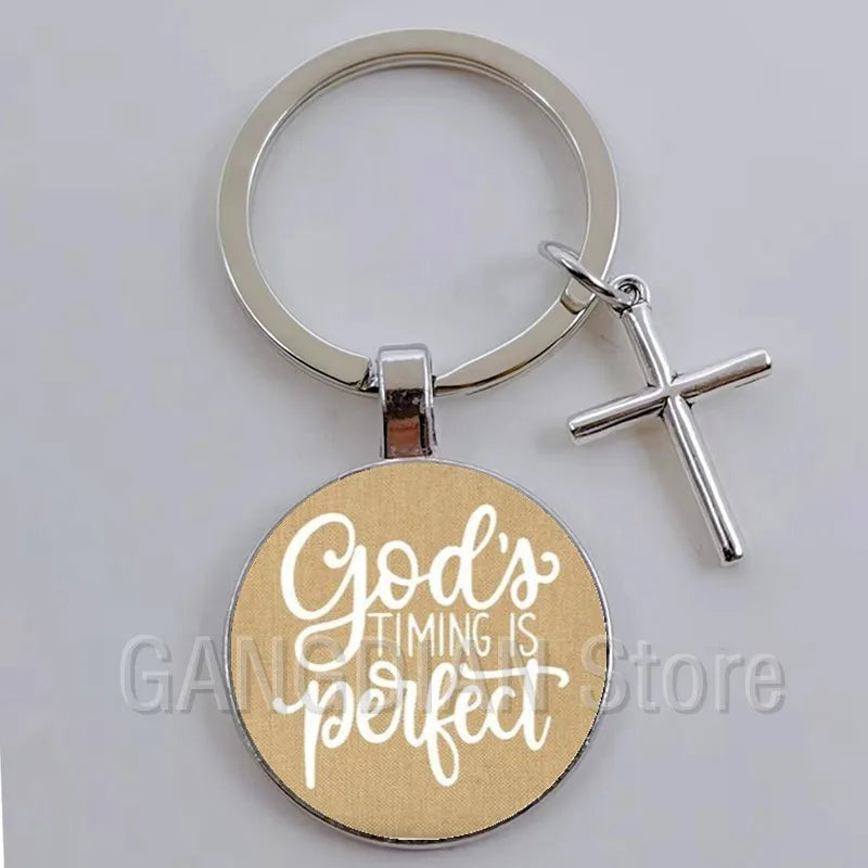 Jesus Faith Hope God Keychain Ornament Gift