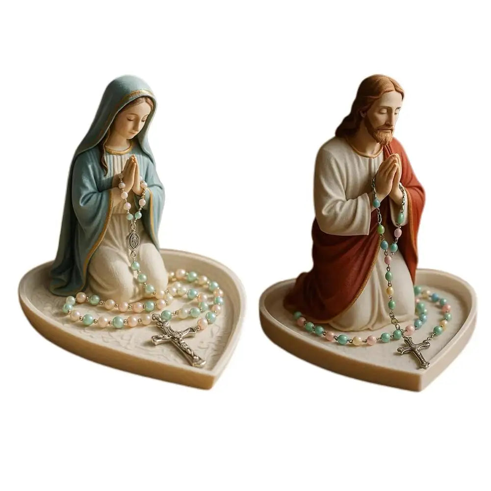 Jesus and Virgin Mary Rosary Holder