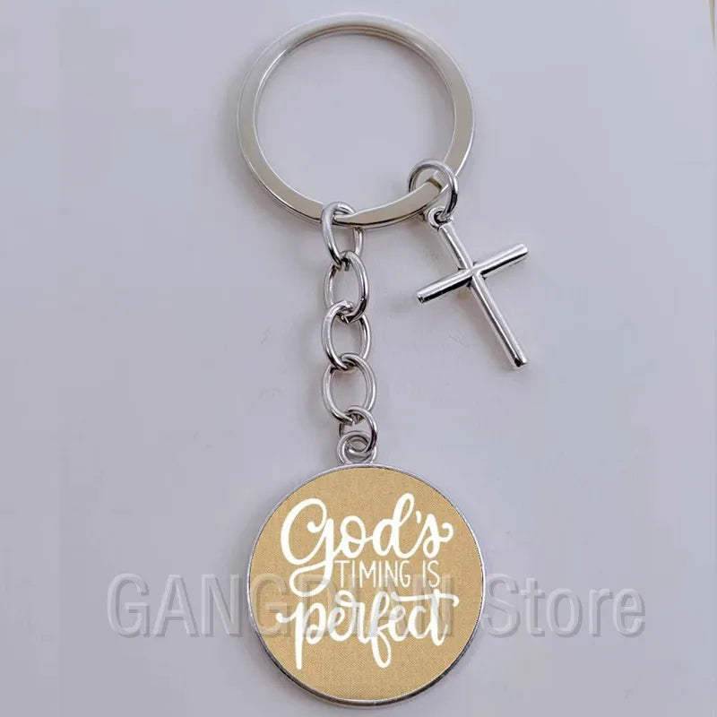 Jesus Faith Hope God Keychain Ornament Gift