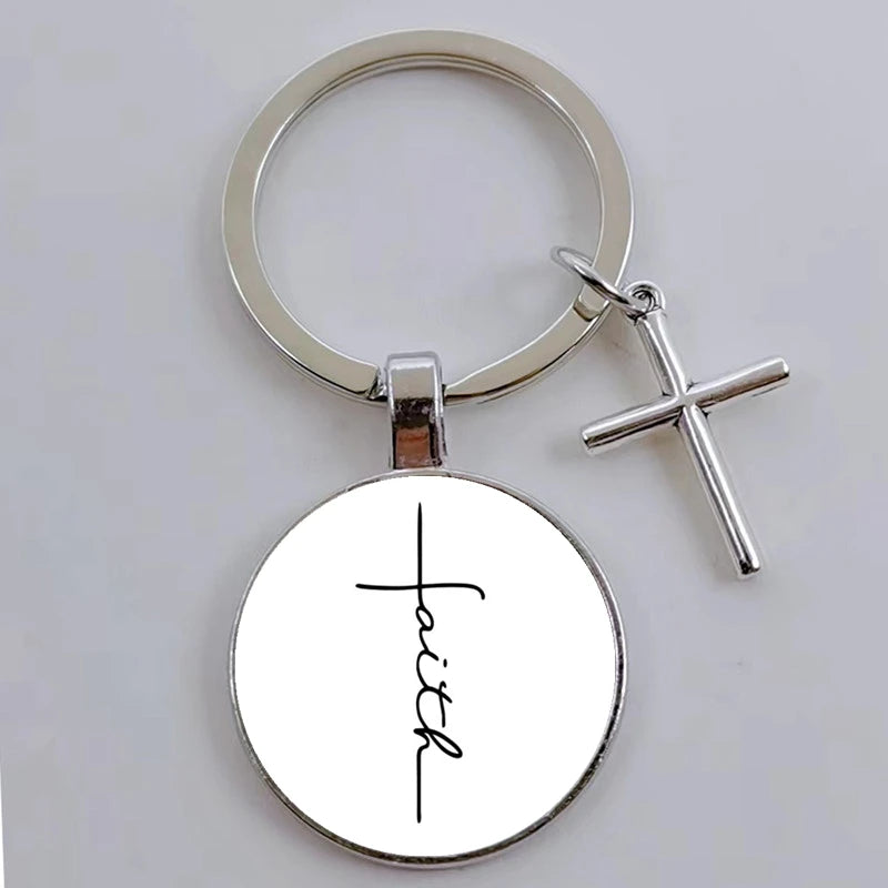 Jesus Faith Hope God Keychain Ornament Gift