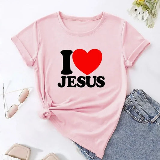 I Love Jesus Women's Christian T Shirts