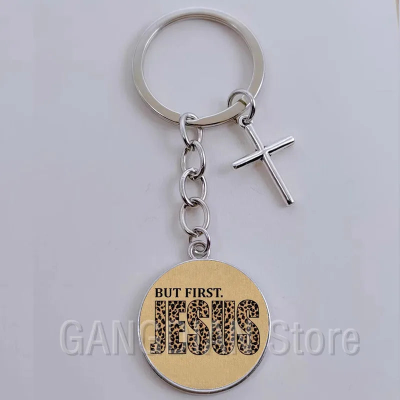Jesus Faith Hope God Keychain Ornament Gift