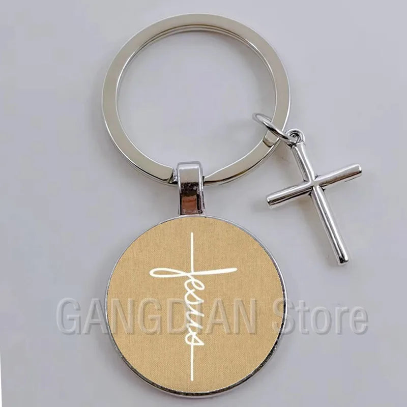 Jesus Faith Hope God Keychain Ornament Gift