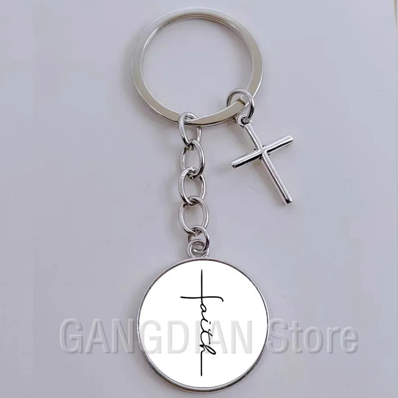 Jesus Faith Hope God Keychain Ornament Gift