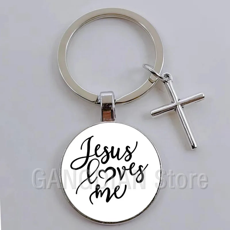 Jesus Faith Hope God Keychain Ornament Gift