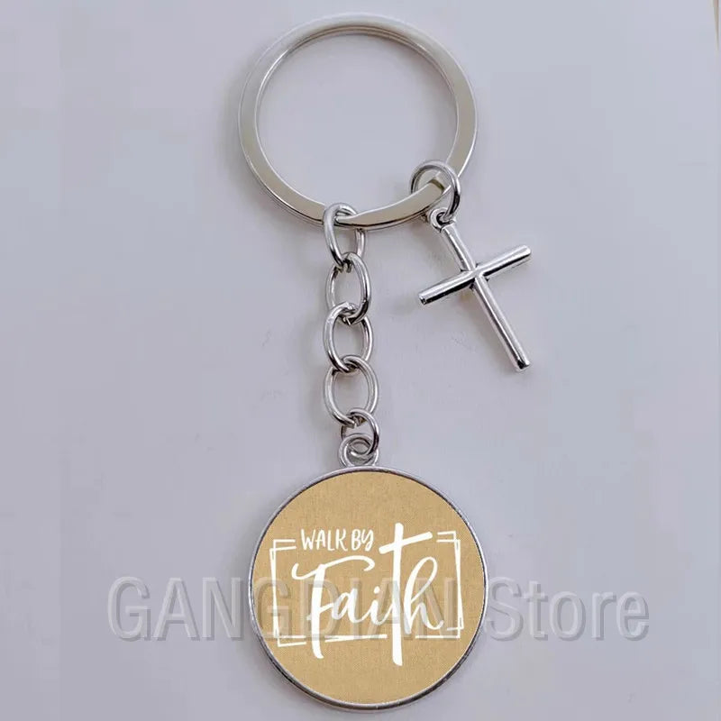 Jesus Faith Hope God Keychain Ornament Gift