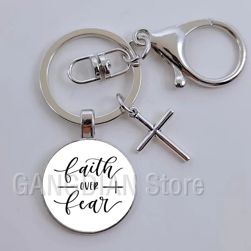 Jesus Faith Hope God Keychain Ornament Gift