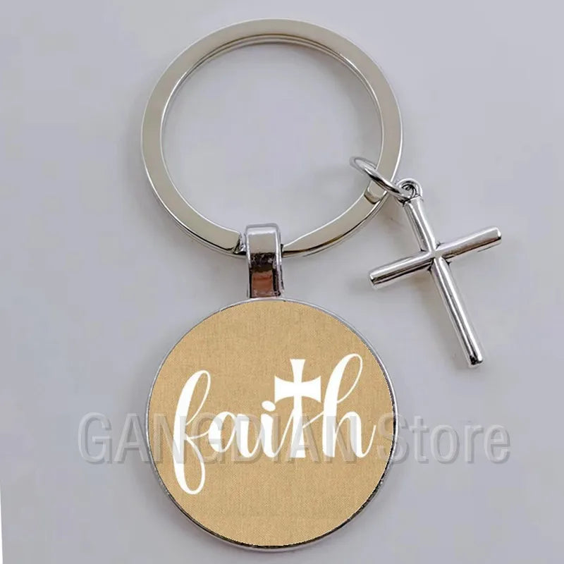 Jesus Faith Hope God Keychain Ornament Gift