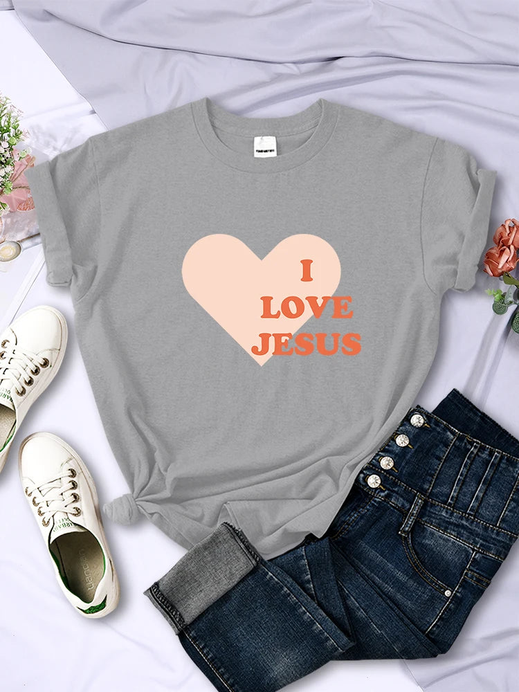 I Love Jesus Give You My Heart Womens T Shirt