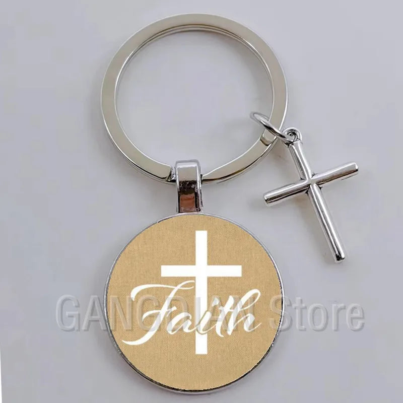 Jesus Faith Hope God Keychain Ornament Gift