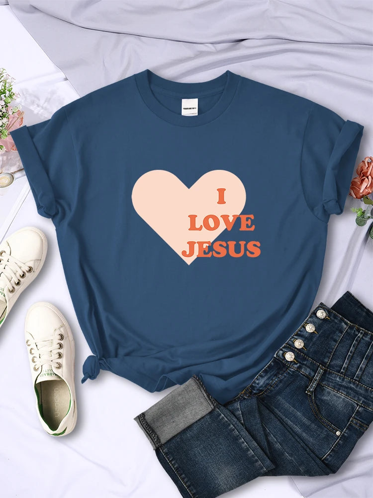 I Love Jesus Give You My Heart Womens T Shirt