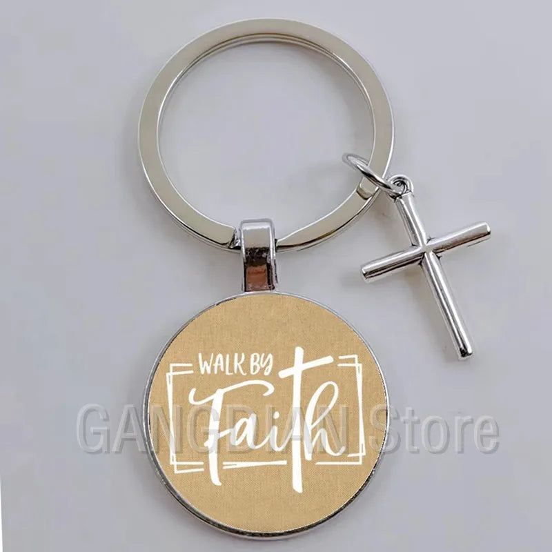 Jesus Faith Hope God Keychain Ornament Gift