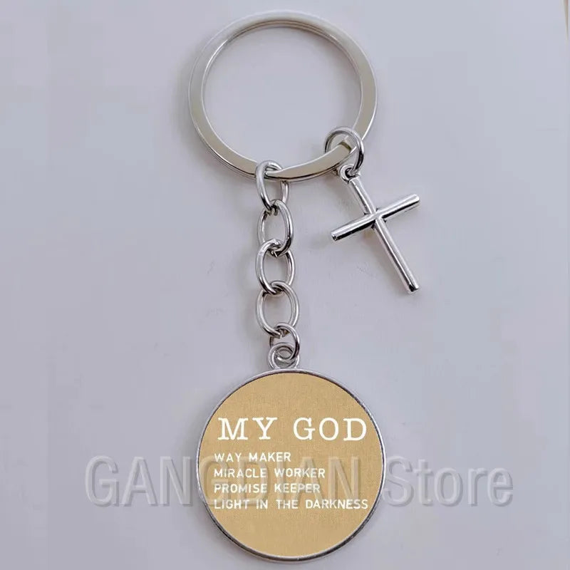 Jesus Faith Hope God Keychain Ornament Gift