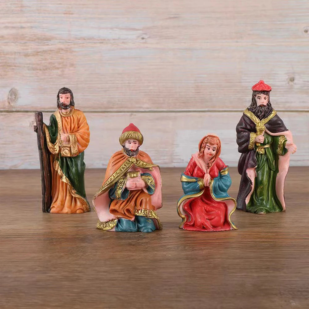 10Pcs Nativity Christ Figurines Set Christmas Nativity Scene