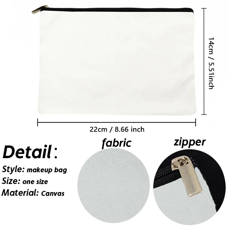 Jesus He Will Be There for You Canvas Cosmetic Bag for Women