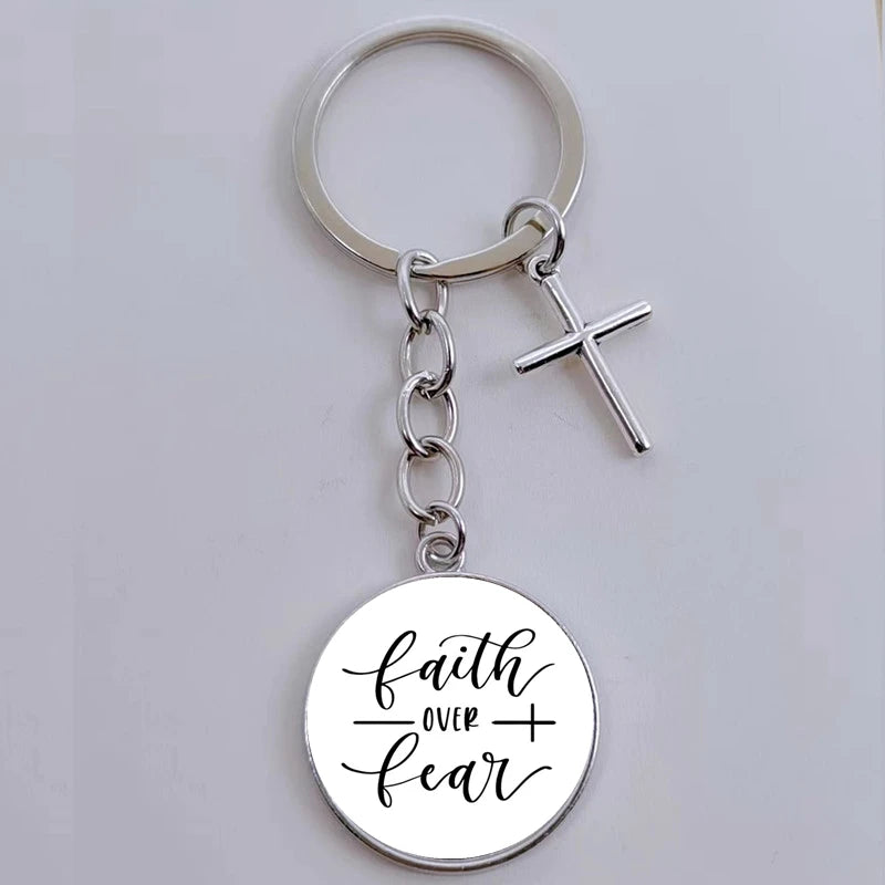 Jesus Faith Hope God Keychain Ornament Gift