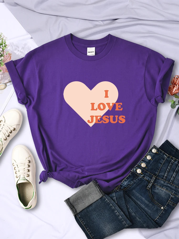I Love Jesus Give You My Heart Womens T Shirt