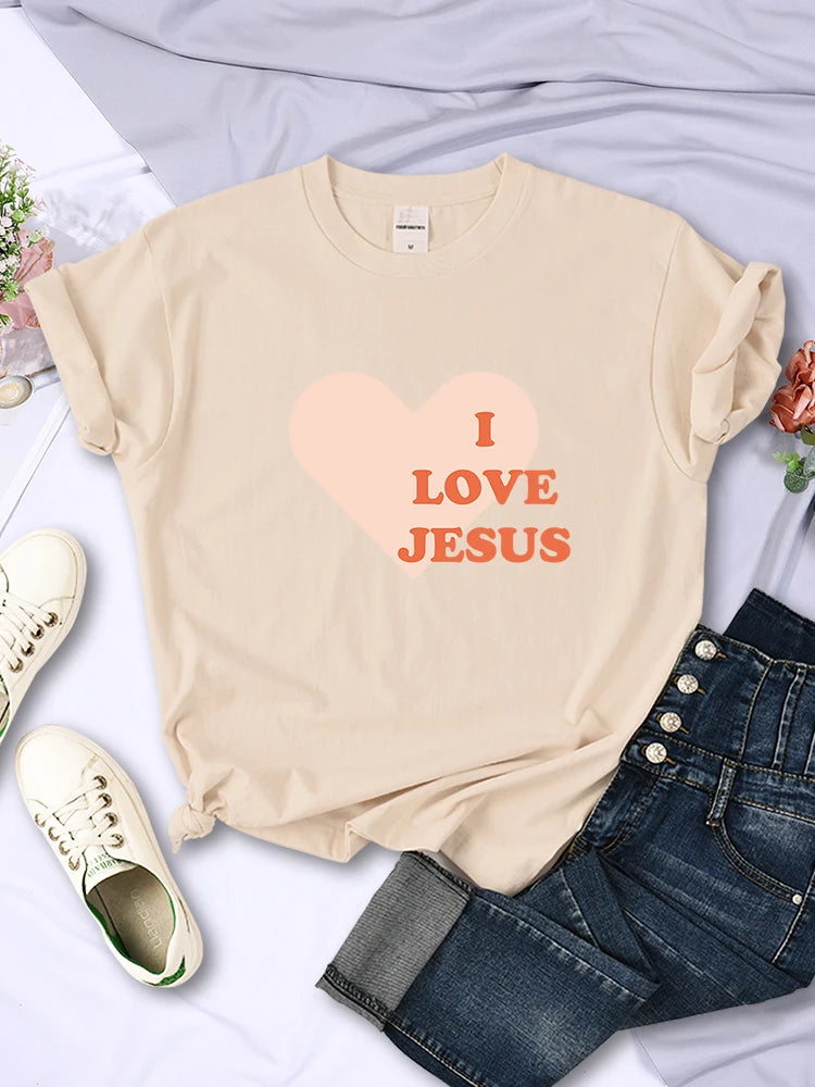 I Love Jesus Give You My Heart Womens T Shirt