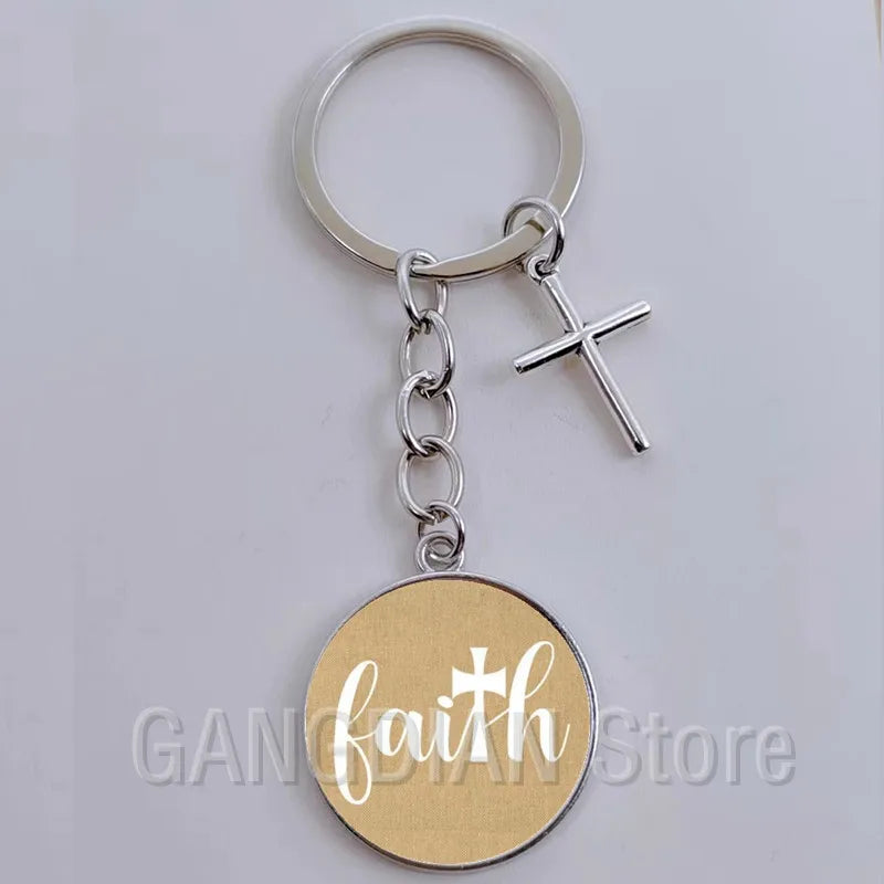 Jesus Faith Hope God Keychain Ornament Gift