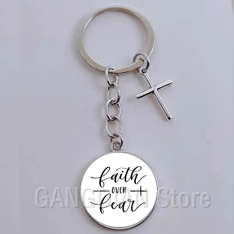 Jesus Faith Hope God Keychain Ornament Gift