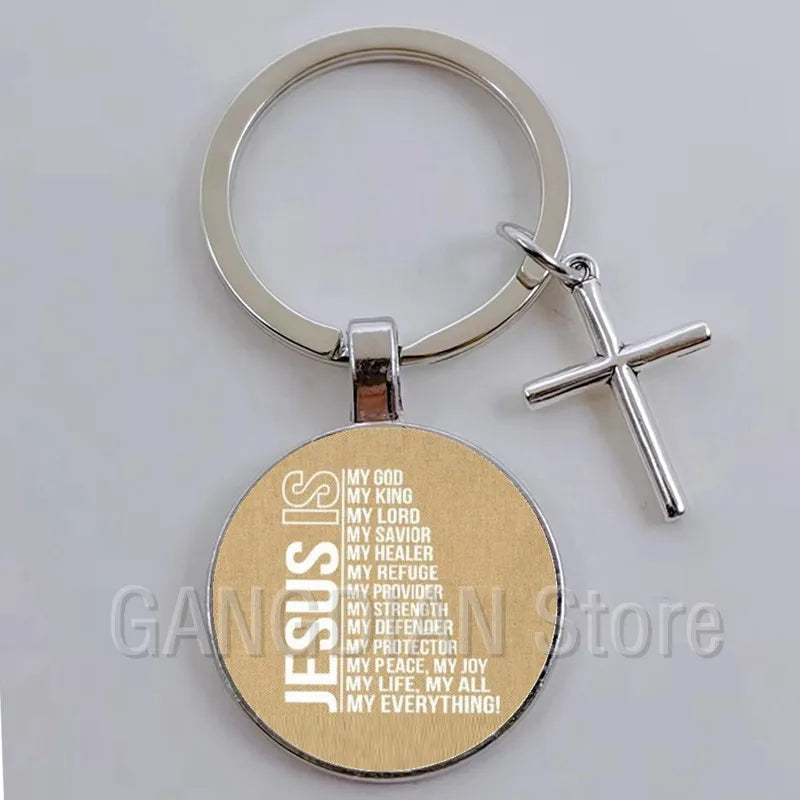 Jesus Faith Hope God Keychain Ornament Gift