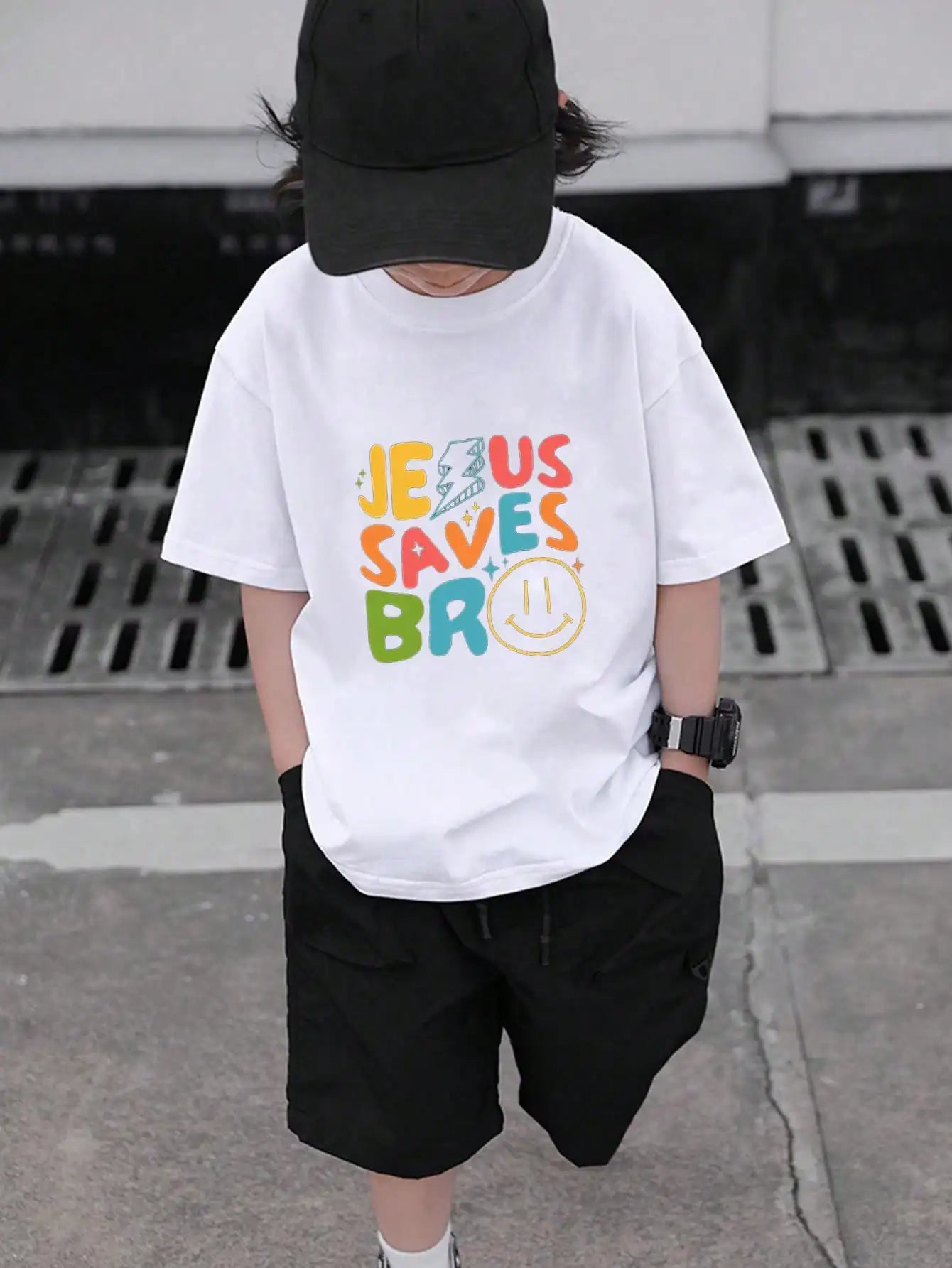 Jesus Saves Bro Kid Boy Girl T-shirt kids