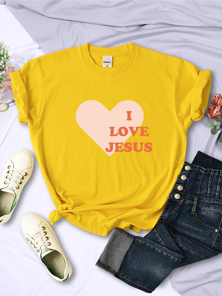 I Love Jesus Give You My Heart Womens T Shirt