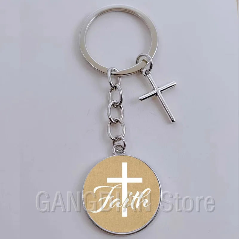 Jesus Faith Hope God Keychain Ornament Gift