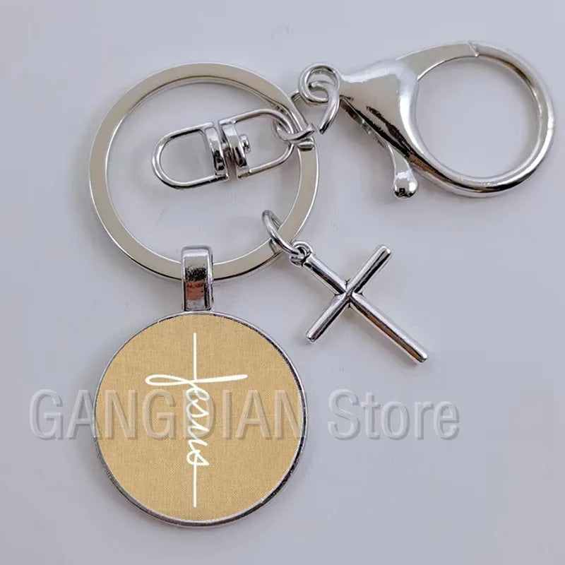 Jesus Faith Hope God Keychain Ornament Gift