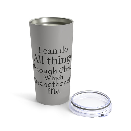 Tumbler 20oz - Color morphing - I can do all things through Christ
