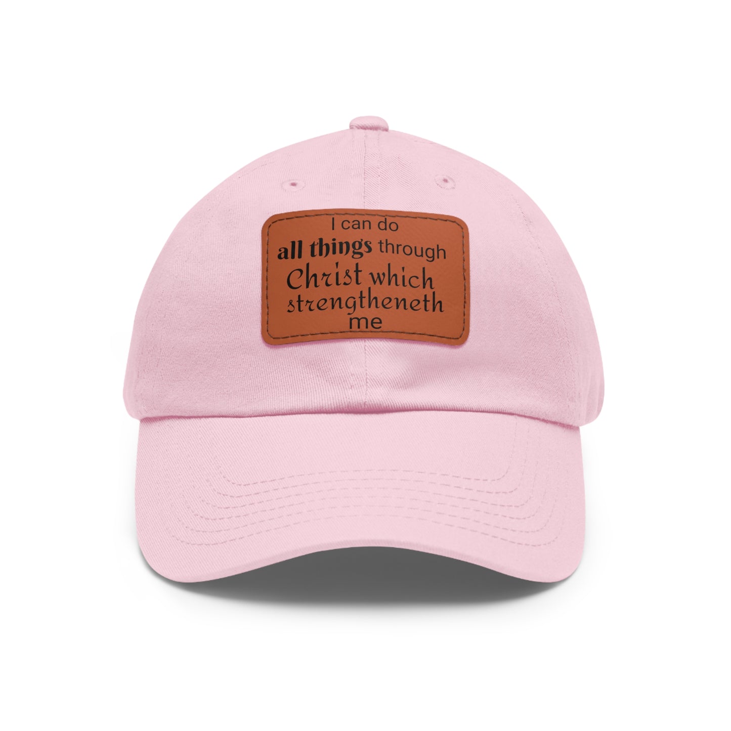 Dad Hat with Leather Patch (Rectangle)