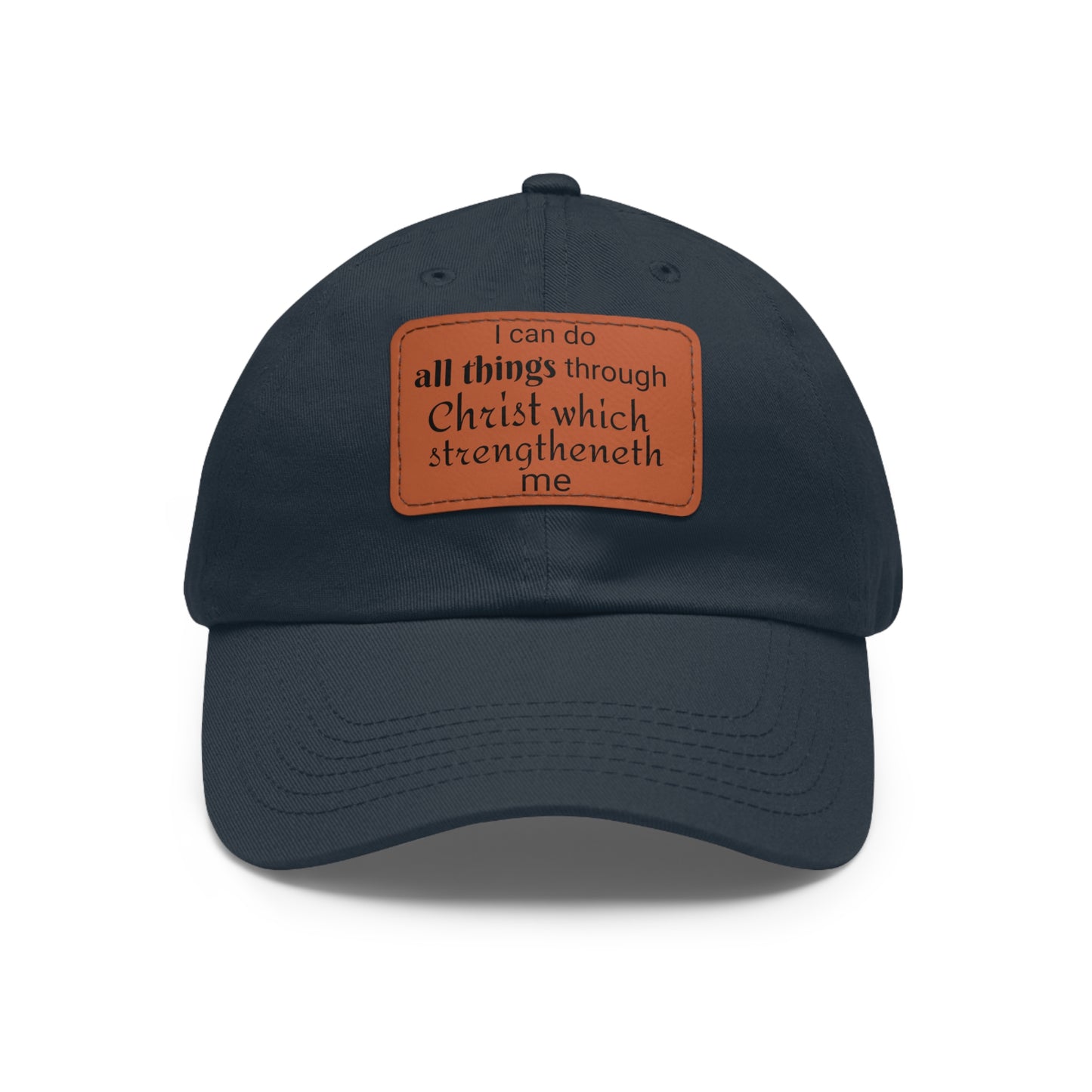 Dad Hat with Leather Patch (Rectangle)