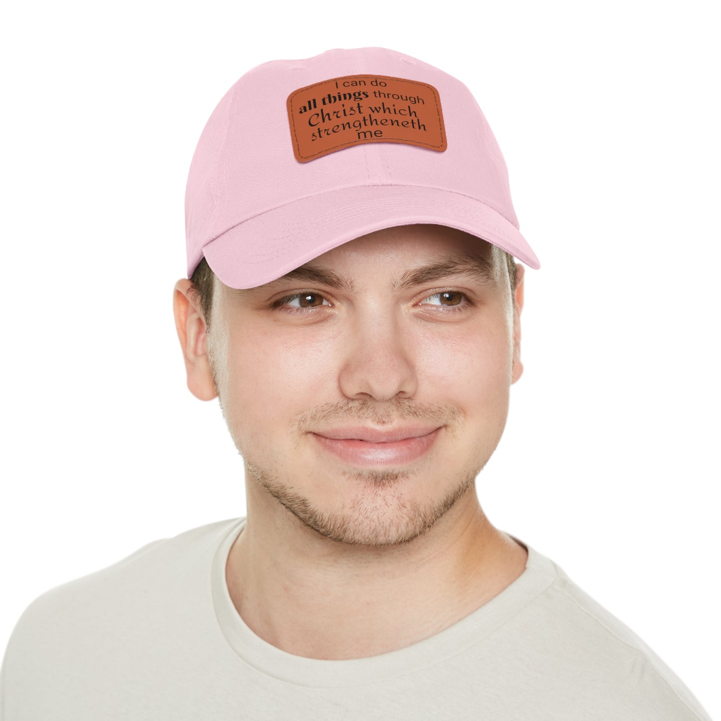 Dad Hat with Leather Patch (Rectangle)