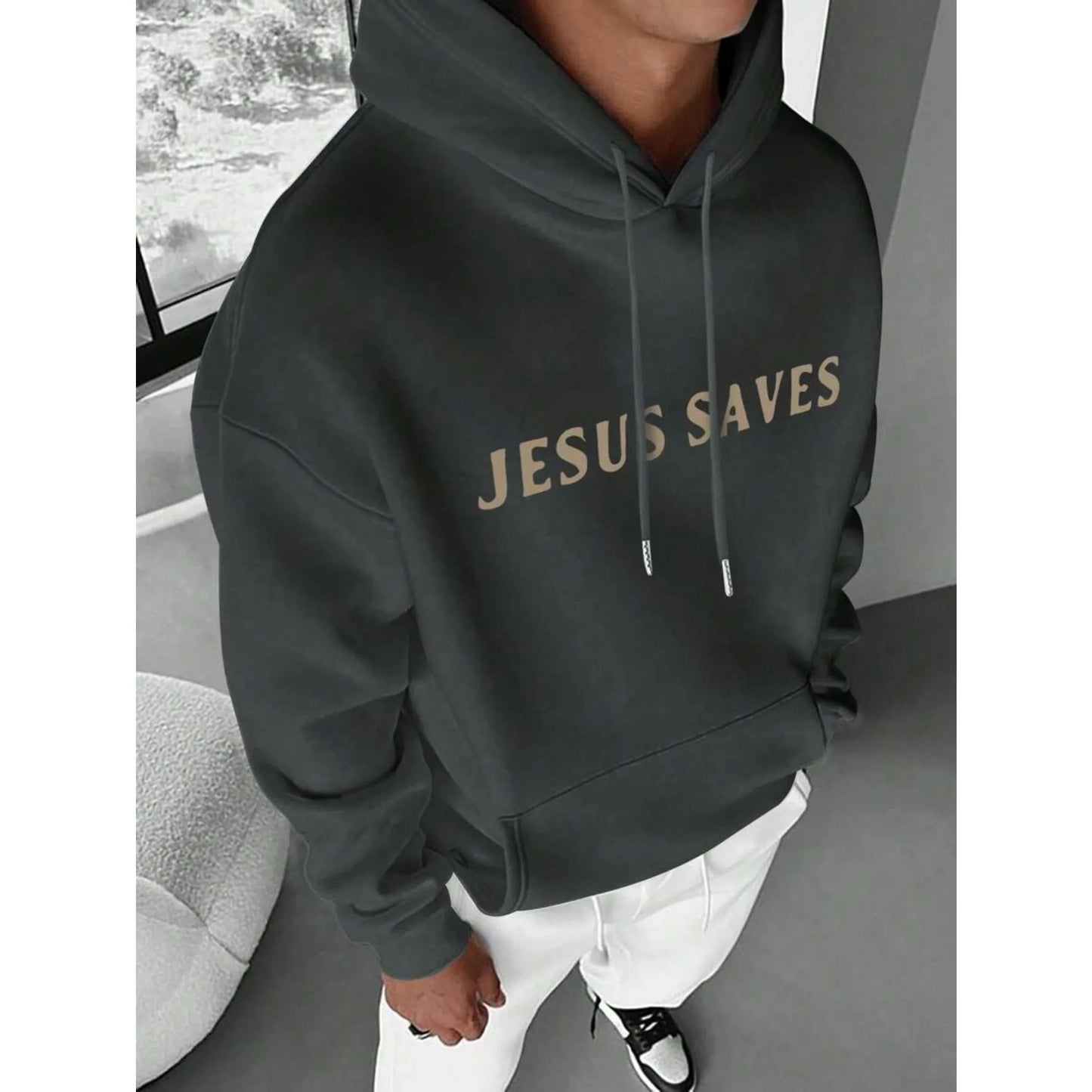 Men’s faith-based  sweatshirts There is Power in the name of Jesus