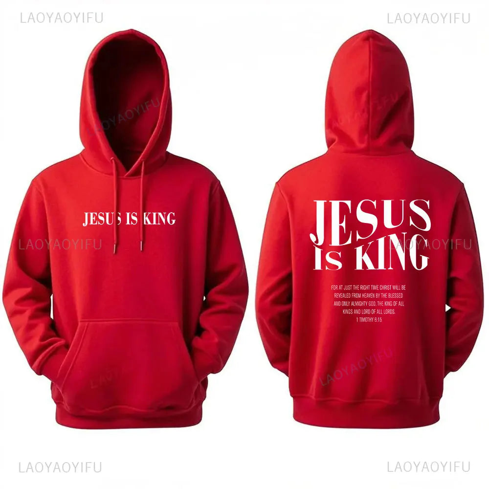 Jesus Is King Christian graphic sweatshirts