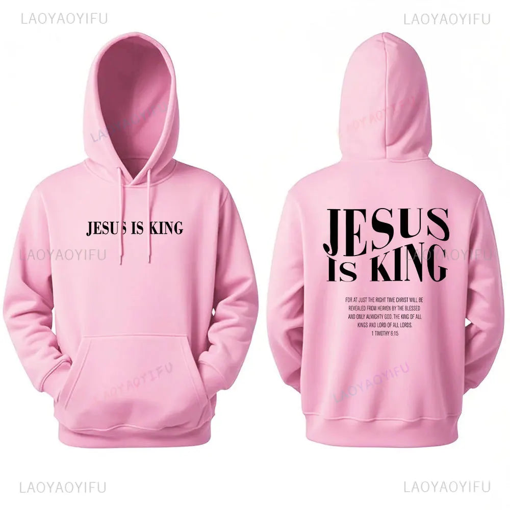 Jesus Is King Christian graphic sweatshirts