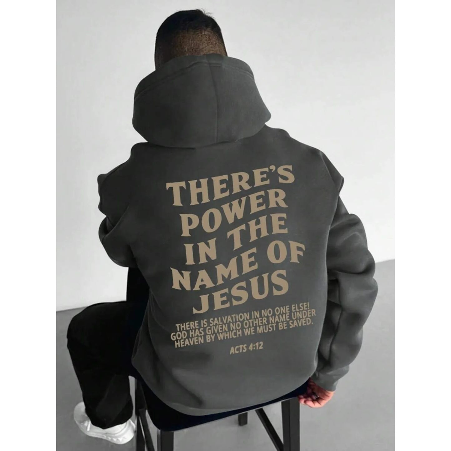 Men’s faith-based  sweatshirts There is Power in the name of Jesus