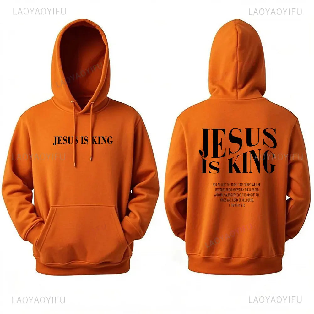Jesus Is King Christian graphic sweatshirts