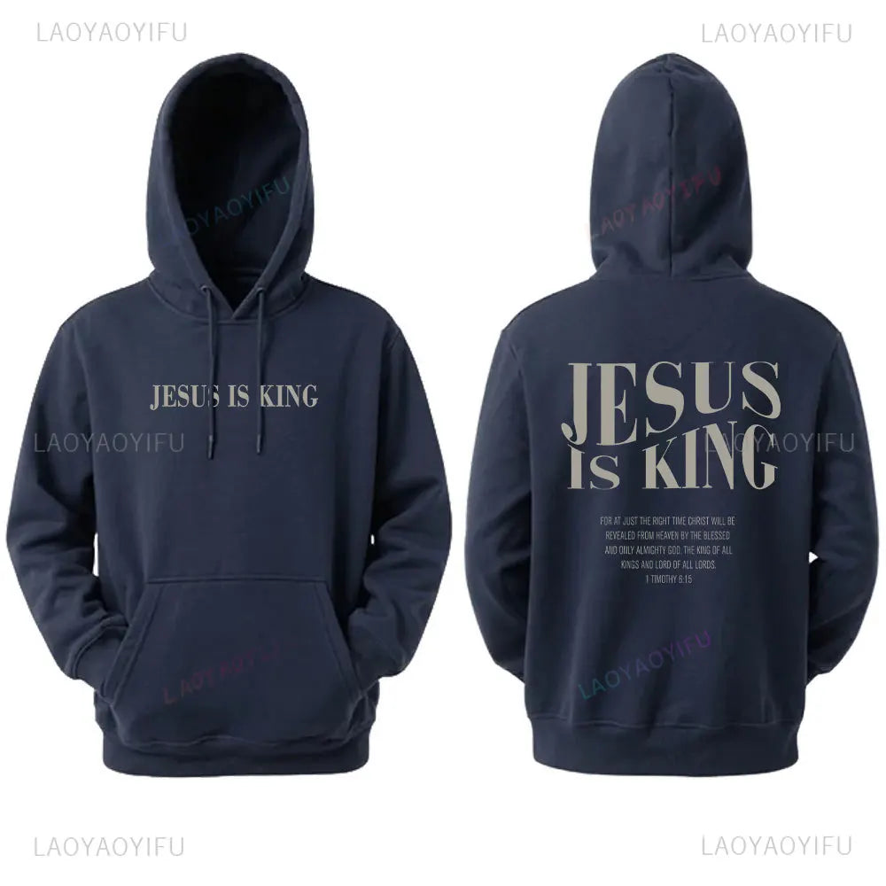 Jesus Is King Christian graphic sweatshirts