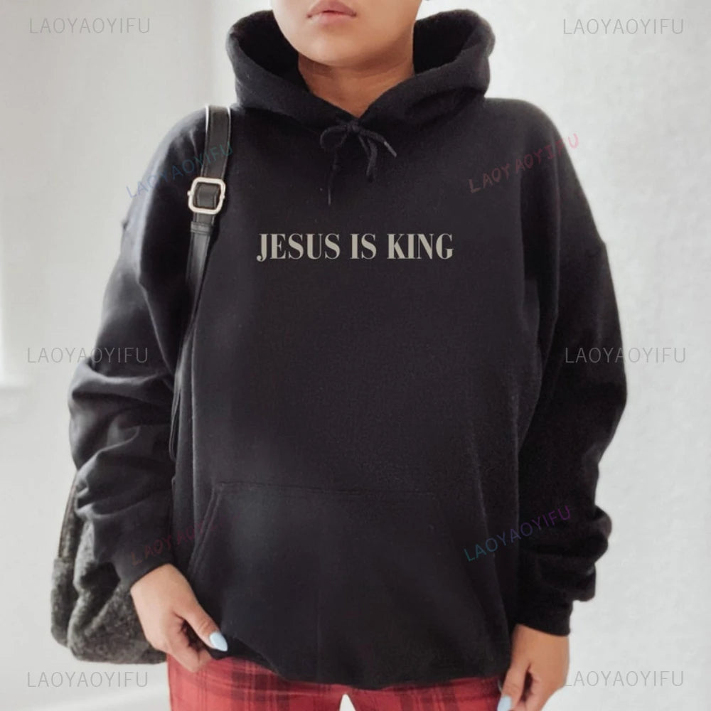 Jesus Is King Christian graphic sweatshirts